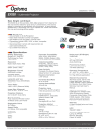 Optoma Technology EX330 User's Manual
