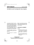 Optimus STS 600 User's Manual