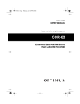 Optimus SCR-63 User's Manual