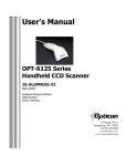 Opticon OPT-6125 User's Manual