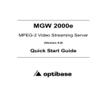 Optibase MGW 2000e User's Manual