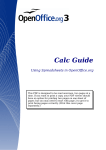 OpenOffice.org OpenOffice - 3.2 Calc Guide