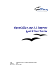 OpenOffice.org OpenOffice - 1.1 Quick Start Guide