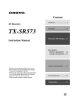 Onkyo TX-SR573 User's Manual