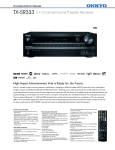 Onkyo TX-SR333 Product Sheet