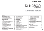 Onkyo TX-NR3030 Owner's Manual