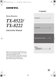 Onkyo TX-8222 User's Manual