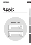 Onkyo T-405TX User's Manual