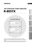 Onkyo R-805TX User's Manual