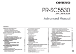 Onkyo PR-SC5530 Owner's Manual