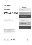 Onkyo PR-SC5508 User's Manual