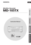 Onkyo MD-105TX User's Manual
