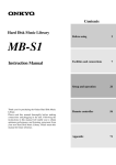 Onkyo MB-S1 User's Manual