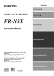 Onkyo FR-N3X User's Manual
