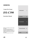 Onkyo DX-C390 User's Manual