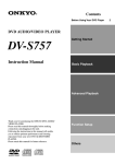 Onkyo DV-S757 User's Manual