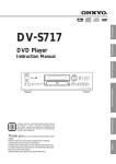 Onkyo DV-S717 User's Manual