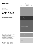 Onkyo DV-S555 User's Manual