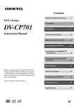 Onkyo DV-CP701 User's Manual