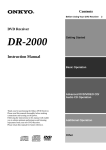 Onkyo DR-2000 User's Manual