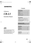Onkyo CR-L5 User's Manual