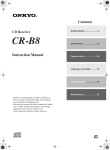 Onkyo CR-B8 User's Manual