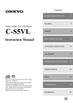 Onkyo C-S5VL User's Manual
