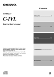 Onkyo C-1VL User's Manual
