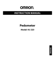 Omron Pedometer HJ-320 User's Manual