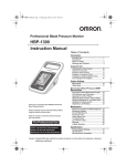 Omron HBP-1300 User's Manual
