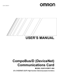 Omron 3G3FV-PDRT1-SIN User's Manual