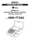 Omron Healthcare HEM-773AC User's Manual