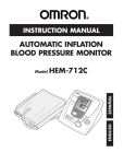 Omron Healthcare HEM-712C User's Manual