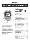 Omron Healthcare GOSMART HJ-112 User's Manual