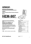 Omron Healthcare HEM-907 User's Manual