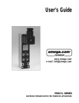 Omega Electronic Pressure switch PSW 31 User's Manual