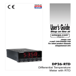 Omega DP26-RTD User's Manual