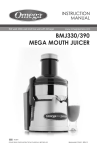 Omega Juicers BMJ390 User's Manual