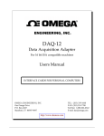 Omega Engineering DAQ-12 User's Manual