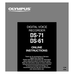 Olympus DS-61 User's Manual