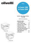 Olivetti d-Copia 16W User's Manual