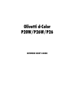 Olivetti d-Color P20W User's Manual