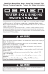 O'Brien ALL-STAR 2101112 User's Manual