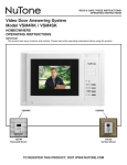 NuTone VSM4SK User's Manual