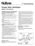 NuTone RF-49 User's Manual