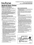 NuTone LA-52 Series User's Manual