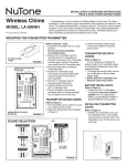 NuTone LA-206WH User's Manual