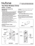 NuTone LA-205WH User's Manual