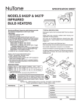 NuTone 9422P User's Manual