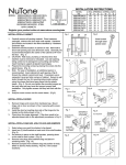NuTone 62BK244CBK(X) User's Manual